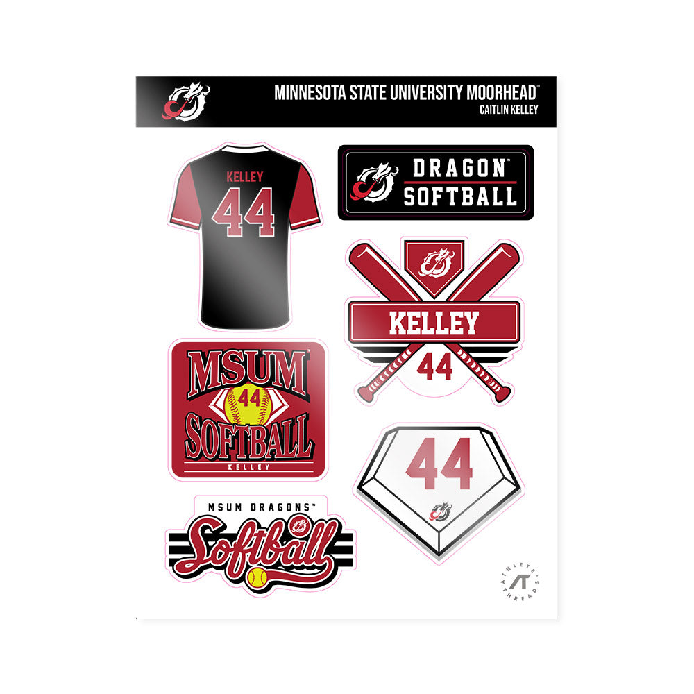 MSUM - NCAA Softball : Caitlin Kelley - Sticker Sheet-0