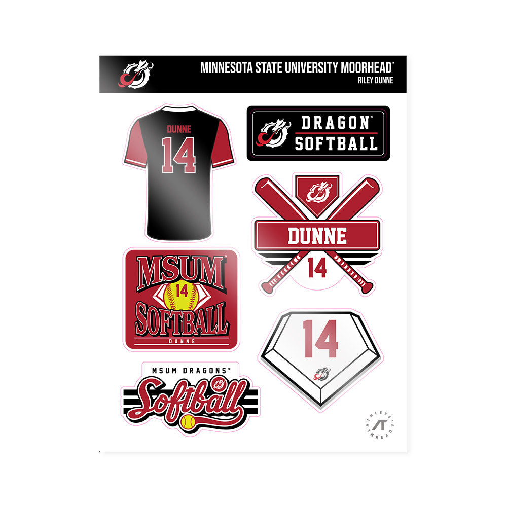 MSUM - NCAA Softball : Riley Dunne - Sticker Sheet-0