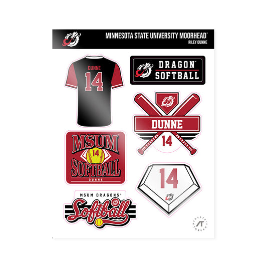 MSUM - NCAA Softball : Riley Dunne - Sticker Sheet-0