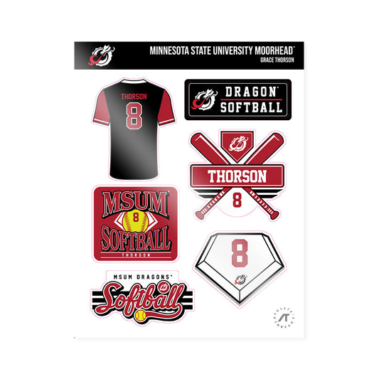 MSUM - NCAA Softball : Grace Thorson - Sticker Sheet-0