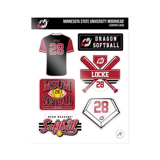 MSUM - NCAA Softball : Courtney Locke - Sticker Sheet-0