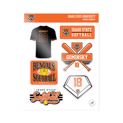 Idaho State - NCAA Softball : Kendra Gominsky - Sticker Sheet-1