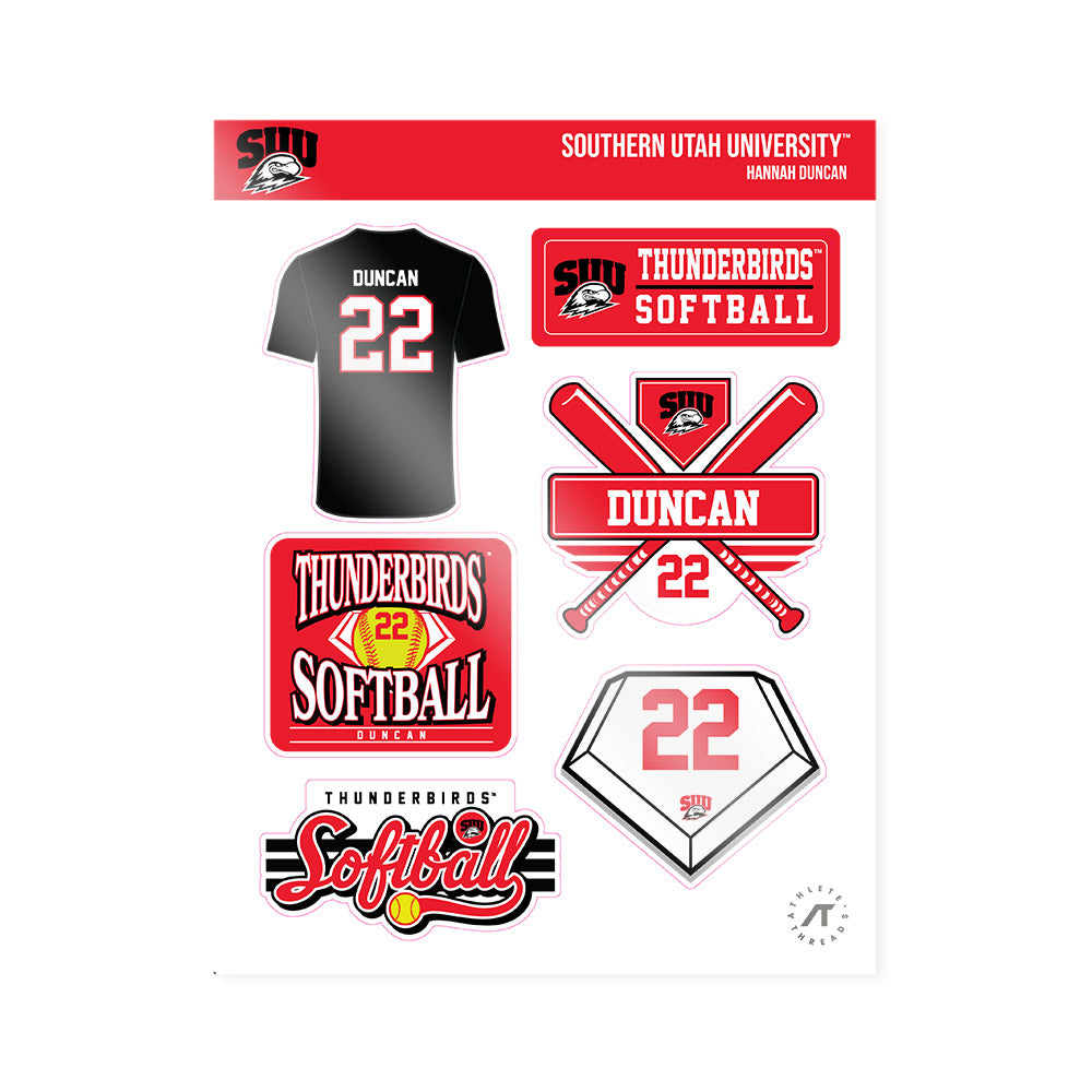 Southern Utah - NCAA Softball : Hannah Duncan - Sticker Sheet-1