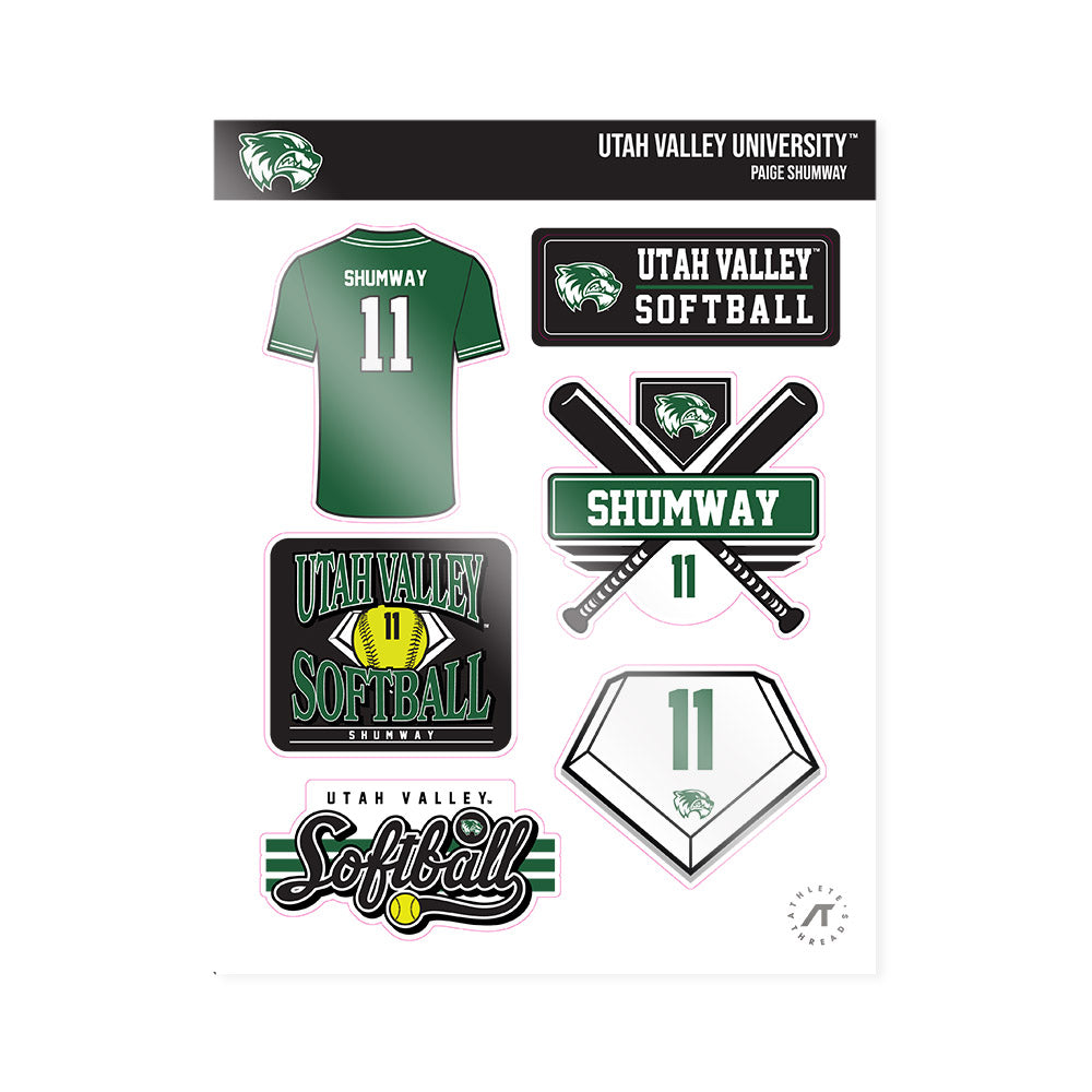 Utah Valley - NCAA Softball : Paige Shumway - Sticker Sheet-0