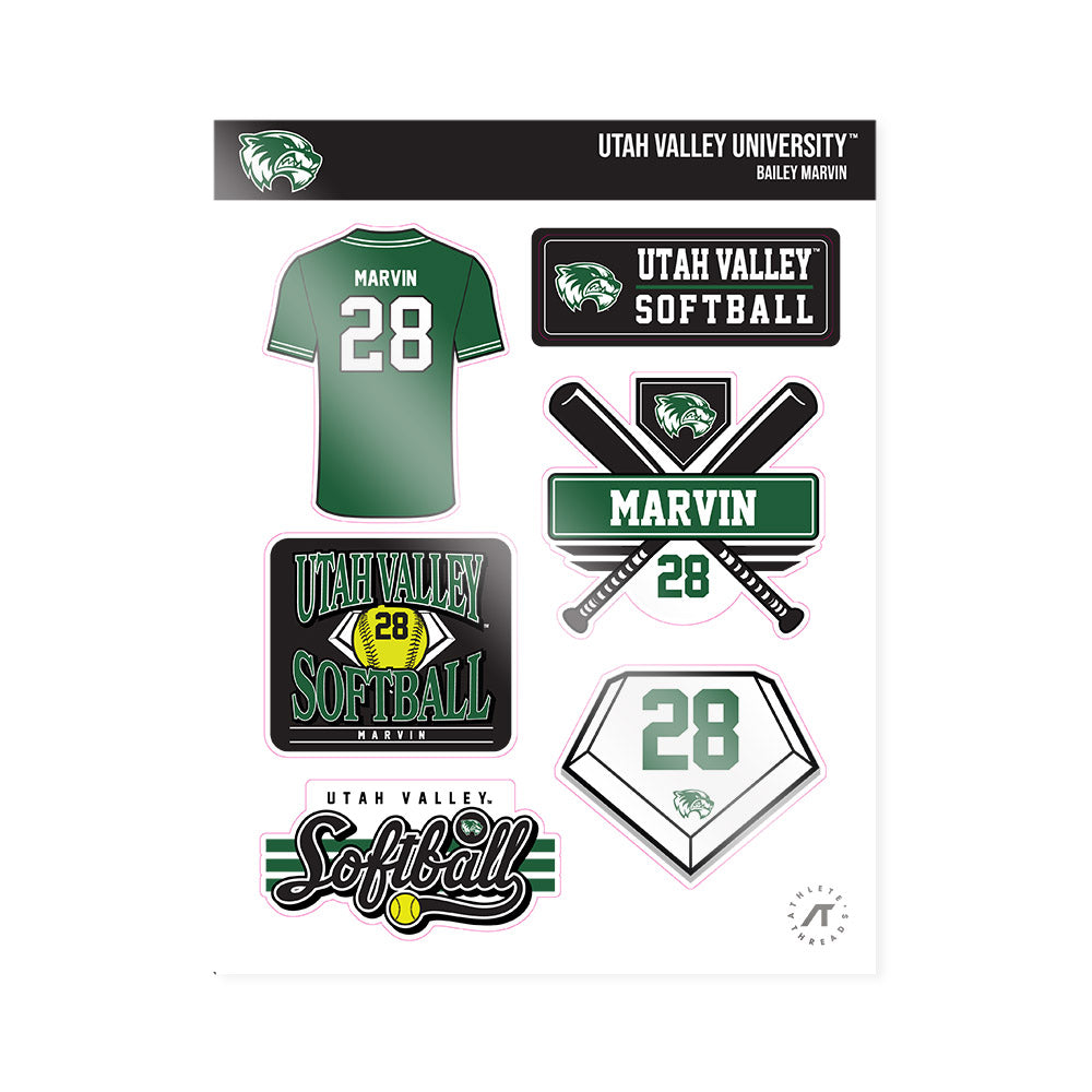 Utah Valley - NCAA Softball : Bailey Marvin - Sticker Sheet-0