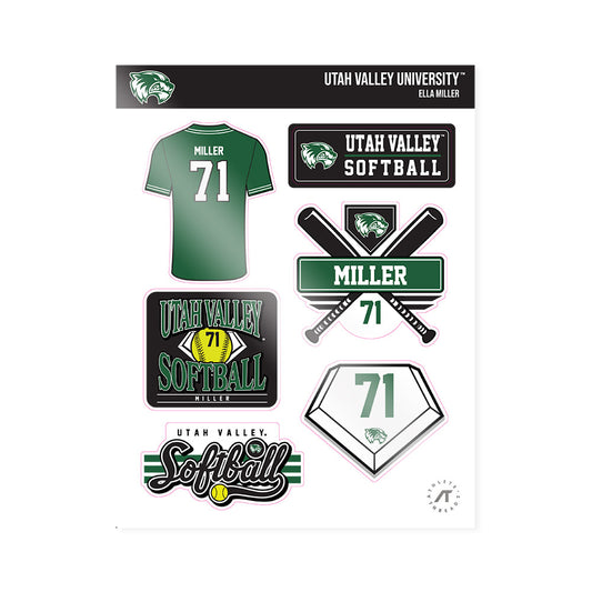 Utah Valley - NCAA Softball : Ella Miller - Sticker Sheet-0