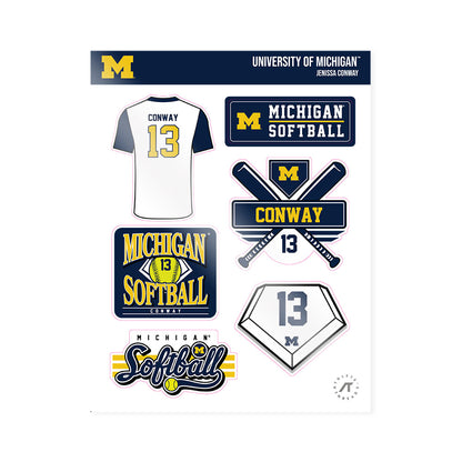 Michigan - NCAA Softball : Jenissa Conway - Sticker Sheet-1