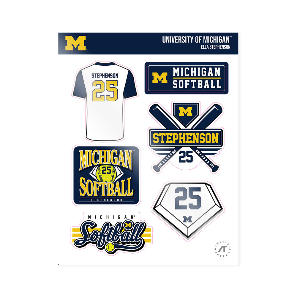 Michigan - NCAA Softball : Ella Stephenson - Sticker Sheet-0