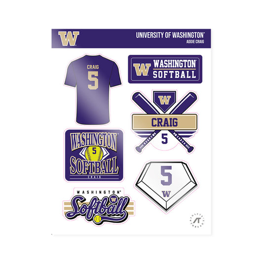 Washington - NCAA Softball : Addie Craig - Sticker Sheet-0
