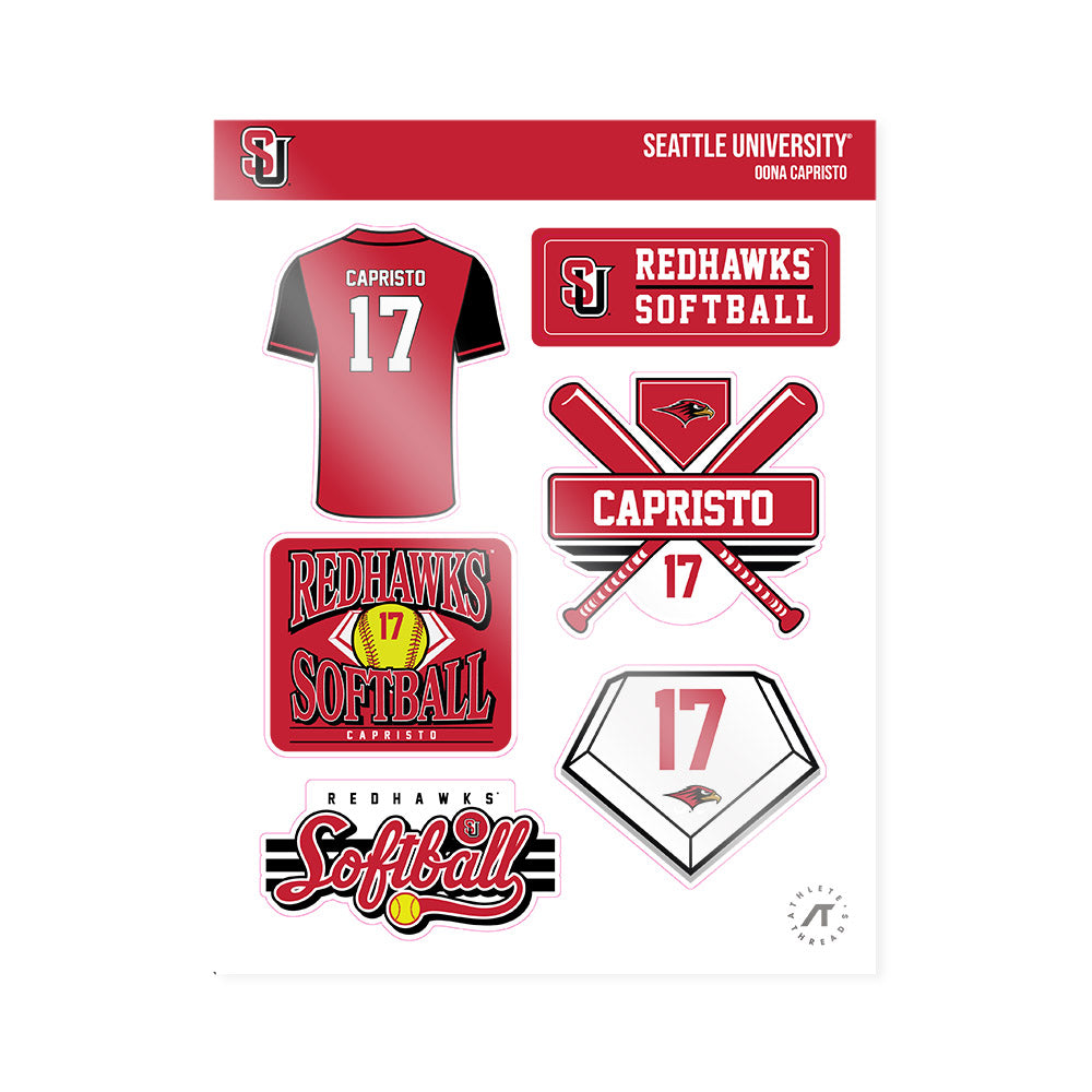 Seattle - NCAA Softball : Oona Capristo - Sticker Sheet-0