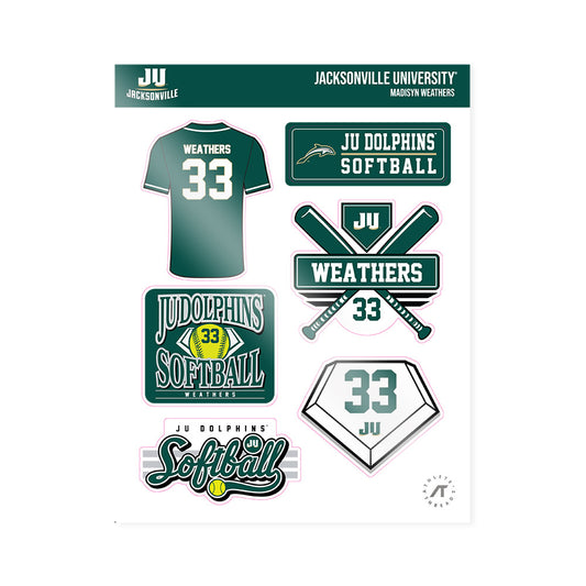 Jacksonville - NCAA Softball : Madisyn Weathers - Sticker Sheet-0