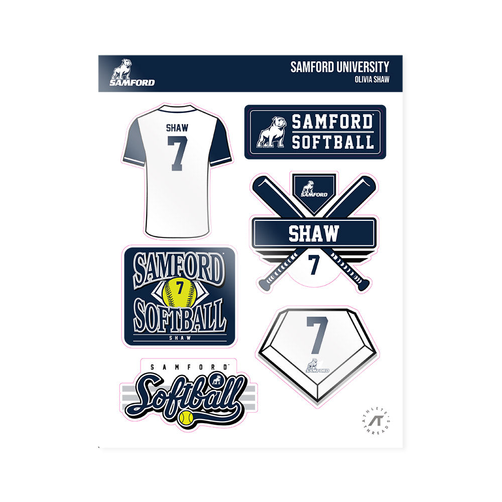Samford - NCAA Softball : Olivia Shaw - Sticker Sheet-0