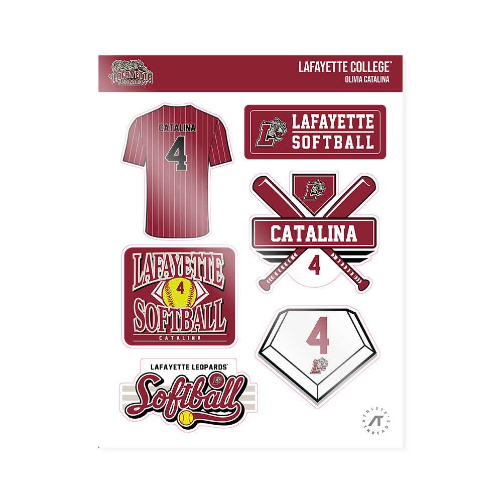 Lafayette College - NCAA Softball : Olivia Catalina - Sticker Sheet-0