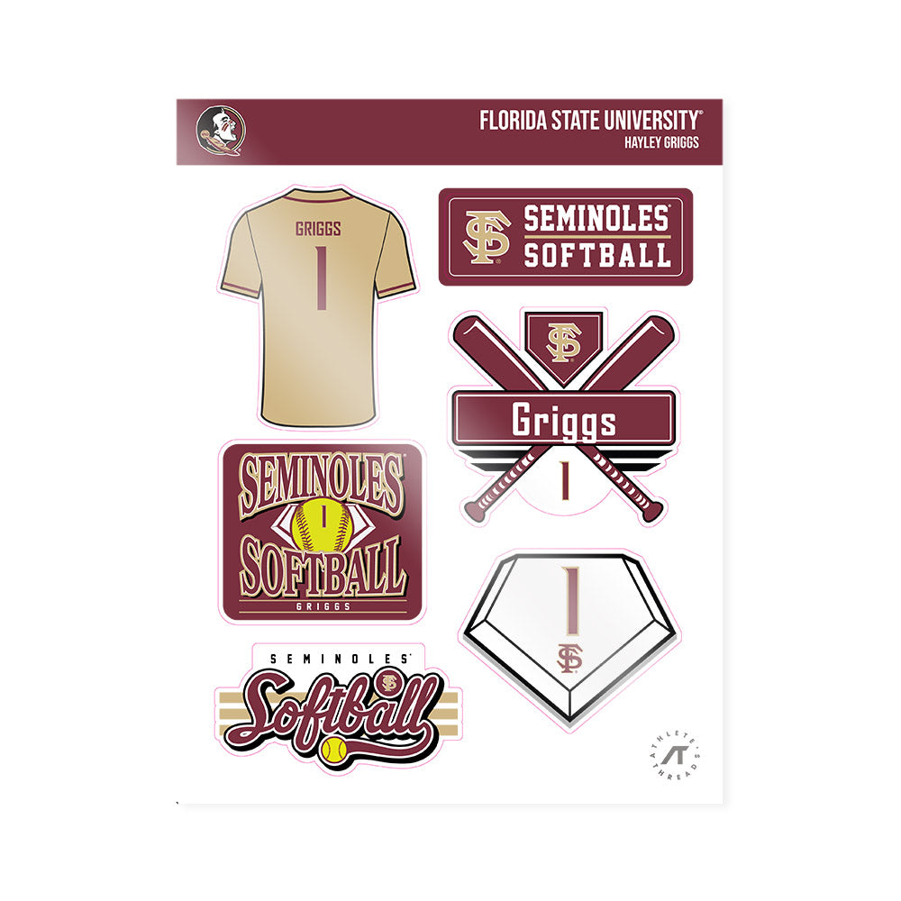 FSU - NCAA Softball : Hayley Griggs - Sticker Sheet-0