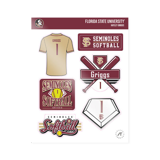 FSU - NCAA Softball : Hayley Griggs - Sticker Sheet-0