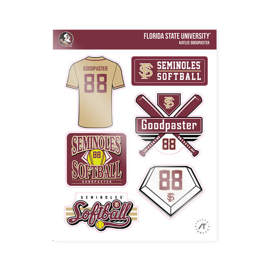 FSU - NCAA Softball : Kaylee Goodpaster - Sticker Sheet-0