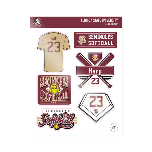FSU - NCAA Softball : Kennedy Harp - Sticker Sheet-0