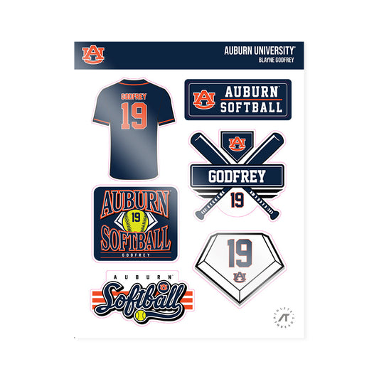 Auburn - NCAA Softball : Blayne Godfrey - Sticker Sheet-0