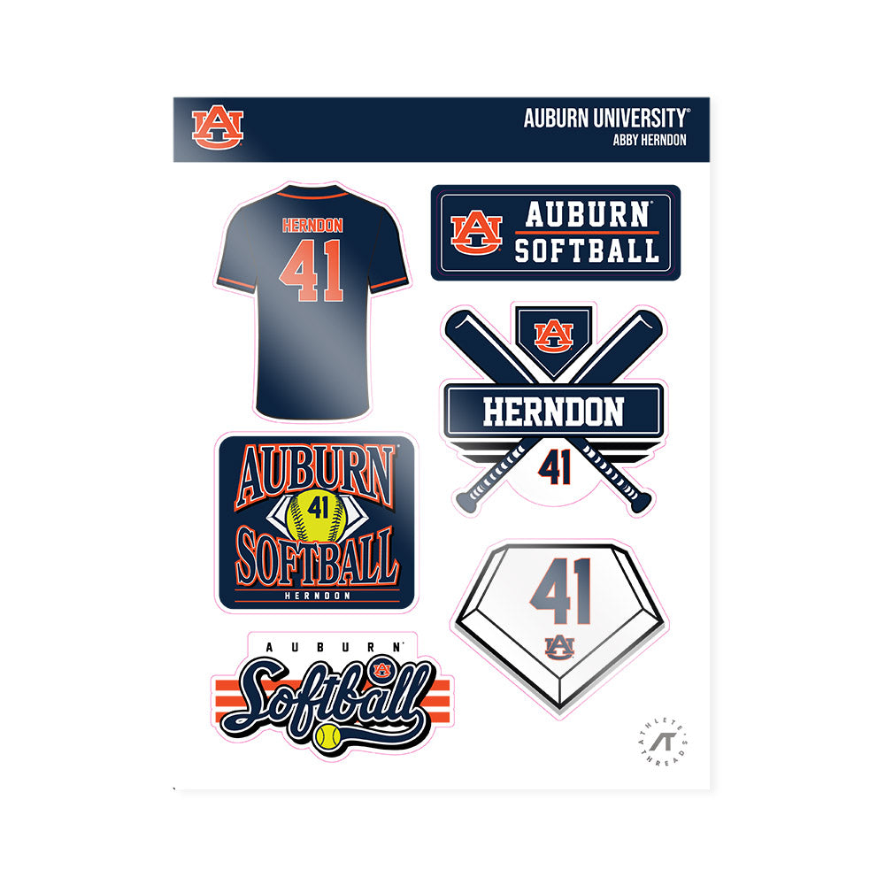 Auburn - NCAA Softball : Abby Herndon - Sticker Sheet-0