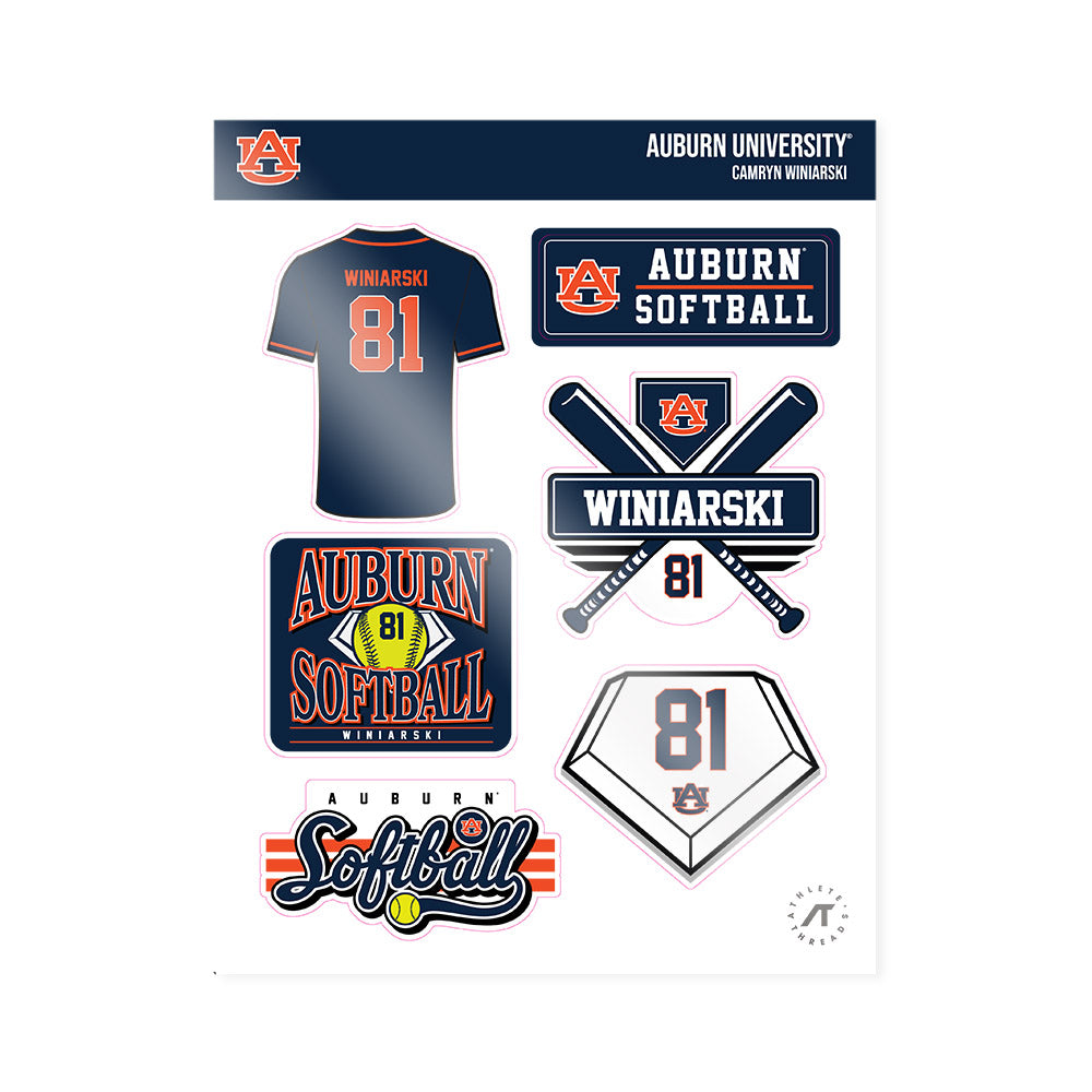 Auburn - NCAA Softball : Camryn Winiarski - Sticker Sheet-0