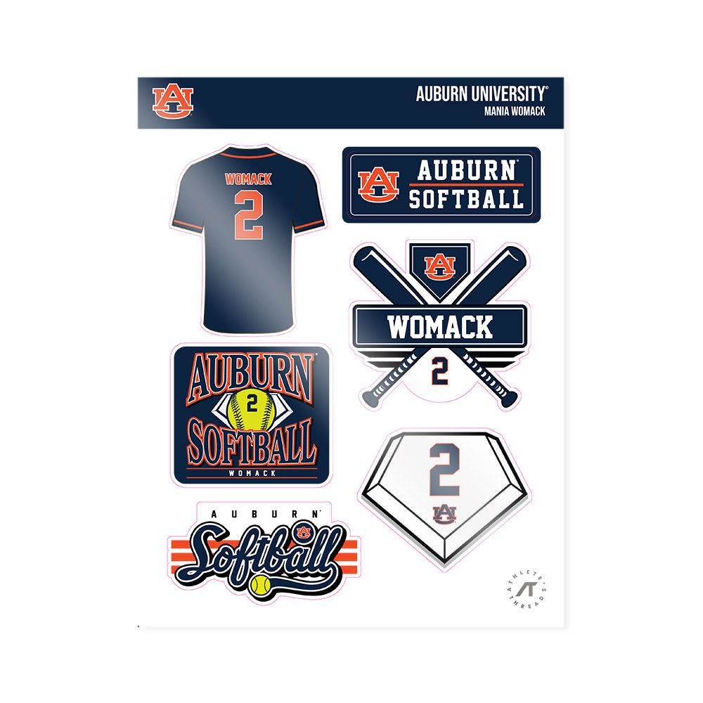Auburn - NCAA Softball : MaNia Womack - Sticker Sheet-0