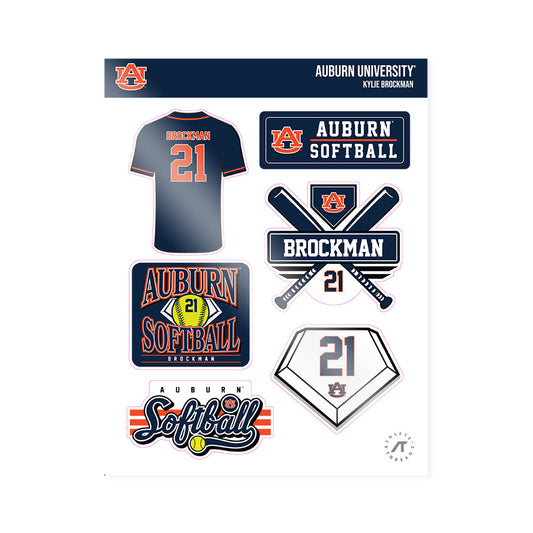 Auburn - NCAA Softball : Kylie Brockman - Sticker Sheet-0