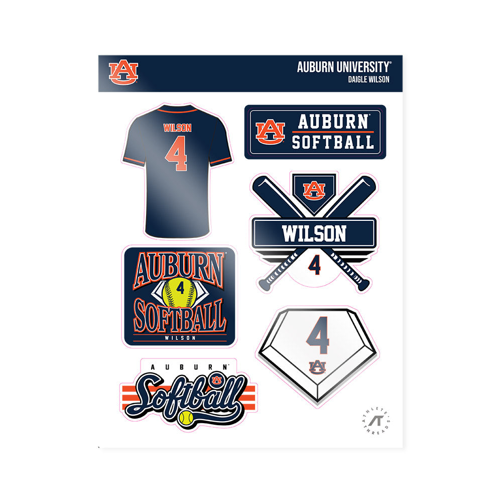 Auburn - NCAA Softball : Daigle Wilson - Sticker Sheet-0