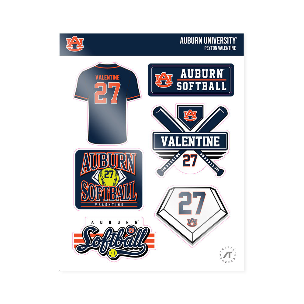 Auburn - NCAA Softball : Peyton Valentine - Sticker Sheet-0