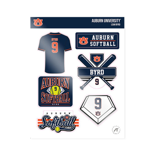 Auburn - NCAA Softball : Leah Byrd - Sticker Sheet-0