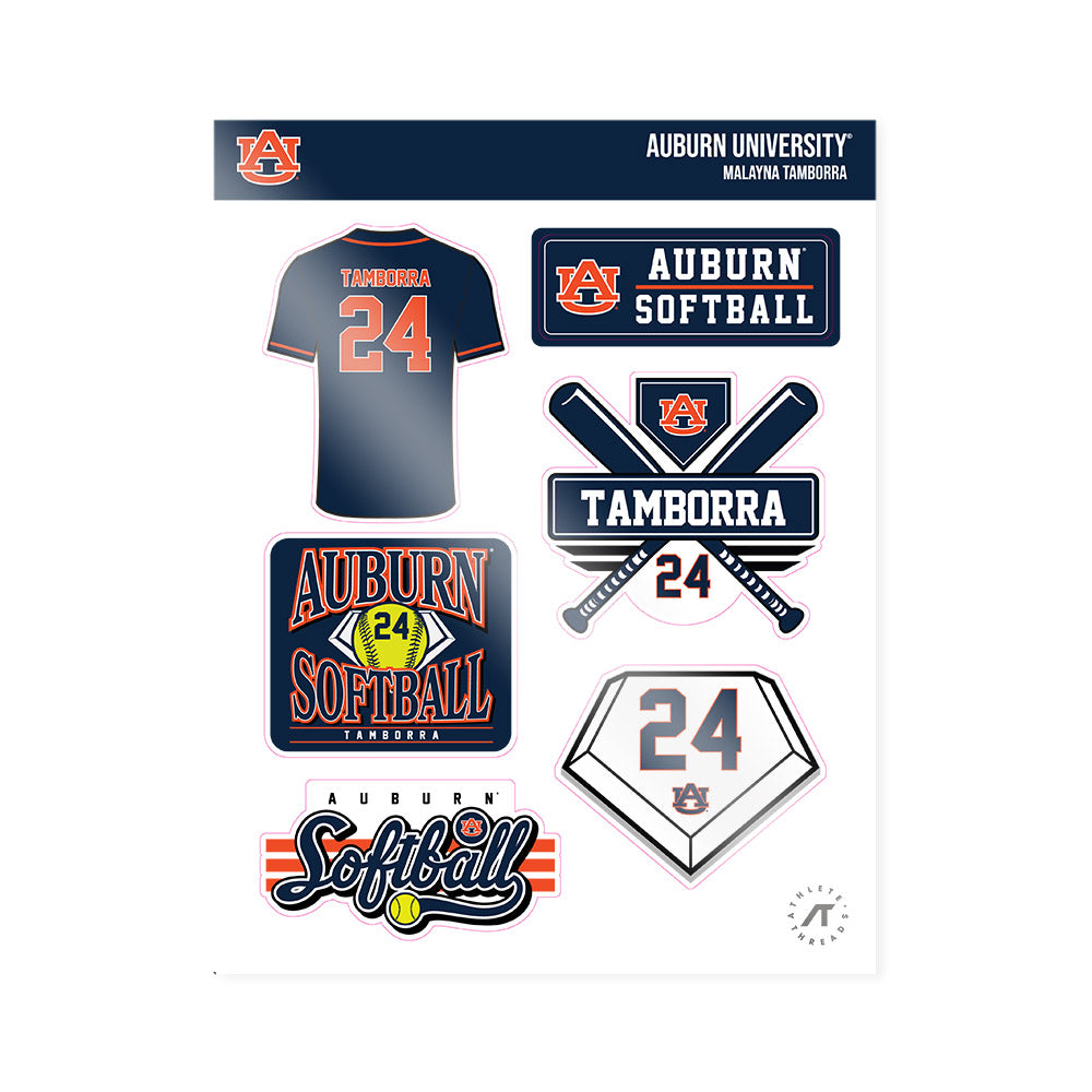 Auburn - NCAA Softball : Malayna Tamborra - Sticker Sheet-0