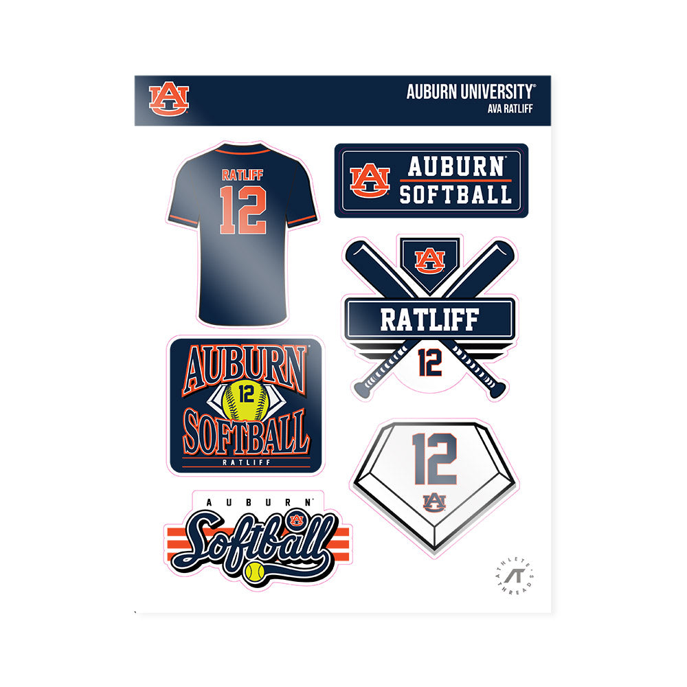 Auburn - NCAA Softball : Ava Ratliff - Sticker Sheet-0