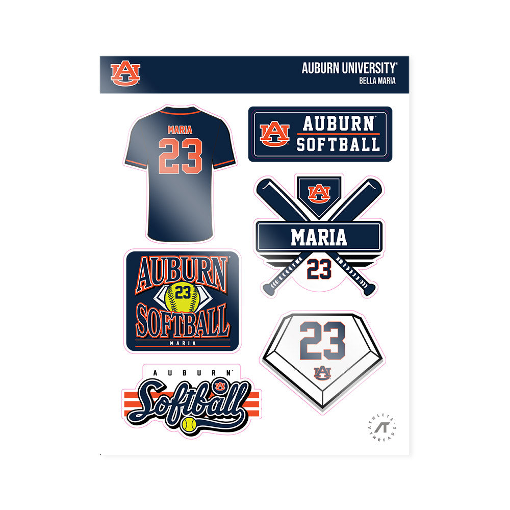 Auburn - NCAA Softball : Bella Maria - Sticker Sheet-0