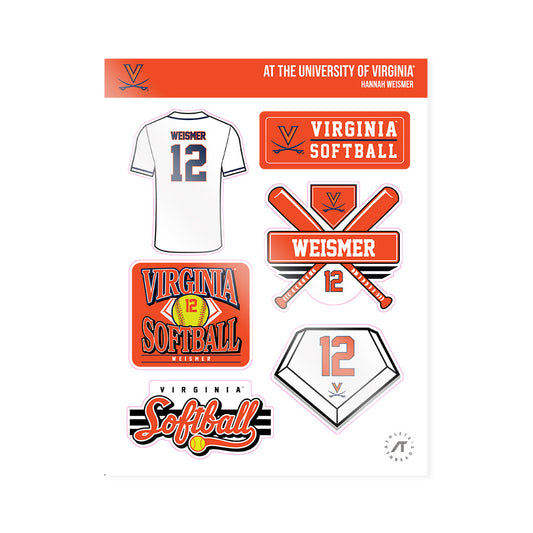 Virginia - NCAA Softball : Hannah Weismer - Sticker Sheet-0
