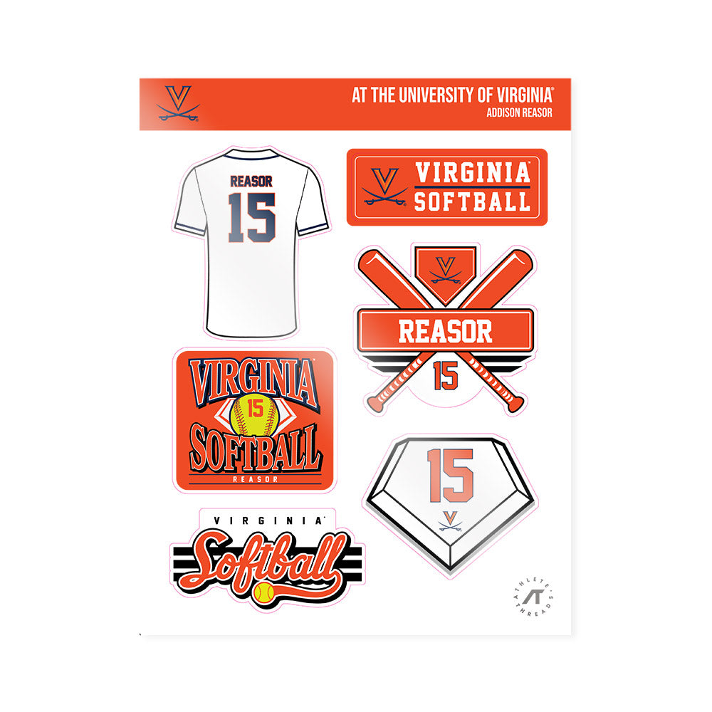 Virginia - NCAA Softball : Addison Reasor - Sticker Sheet-0