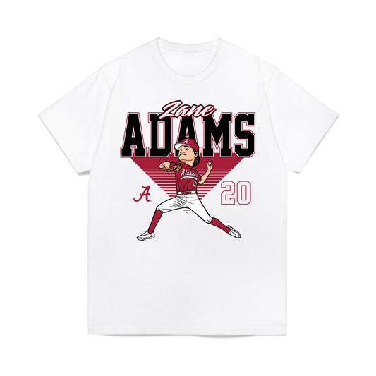 Alabama - NCAA Baseball : Zane Adams - Caricature Premium T-Shirt-0