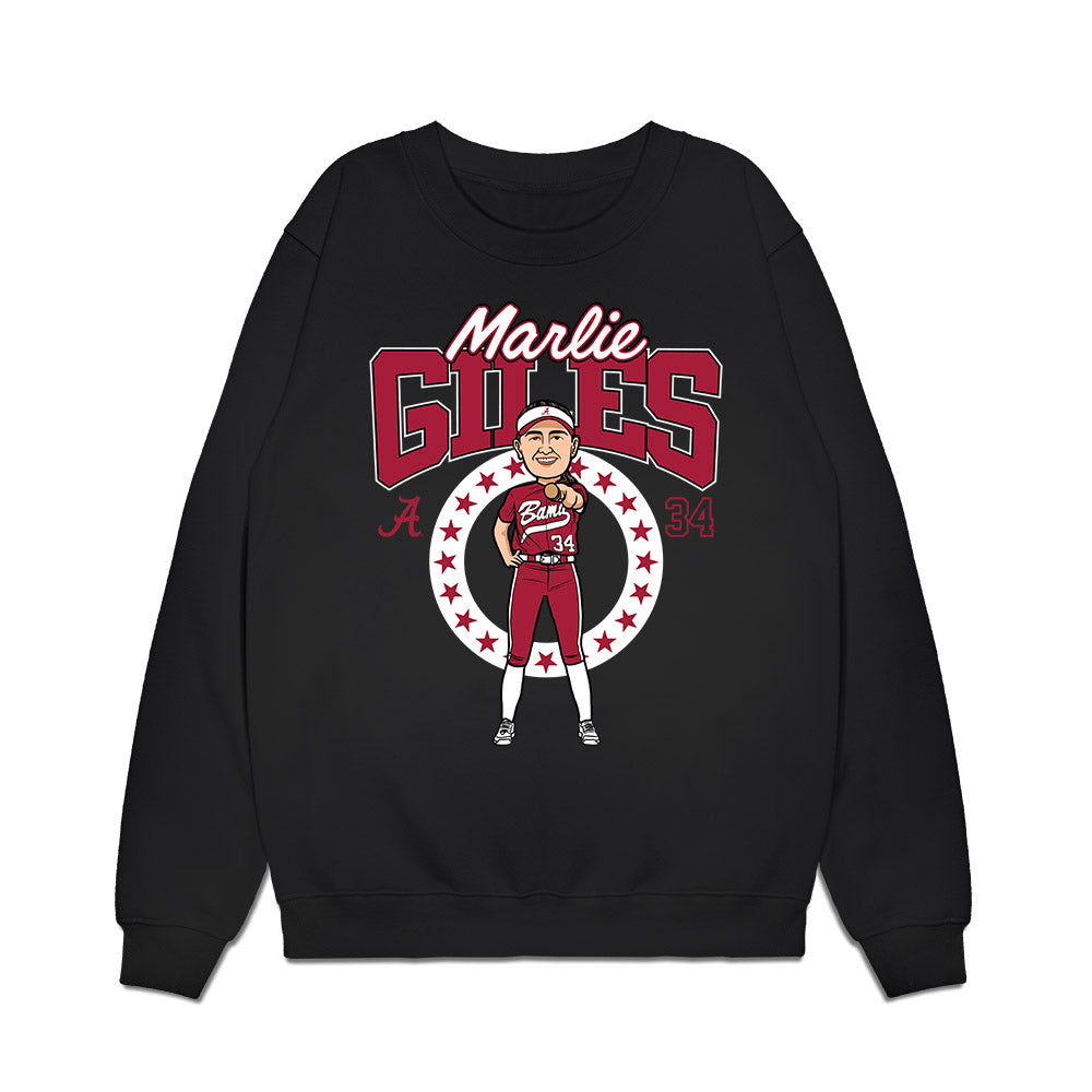 Alabama - NCAA Softball : Marlie Giles - Caricature Premium Crewneck Sweatshirt-0