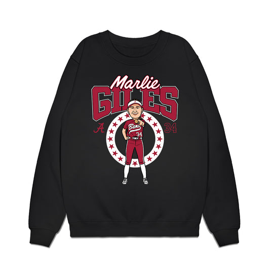 Alabama - NCAA Softball : Marlie Giles - Caricature Premium Crewneck Sweatshirt-0