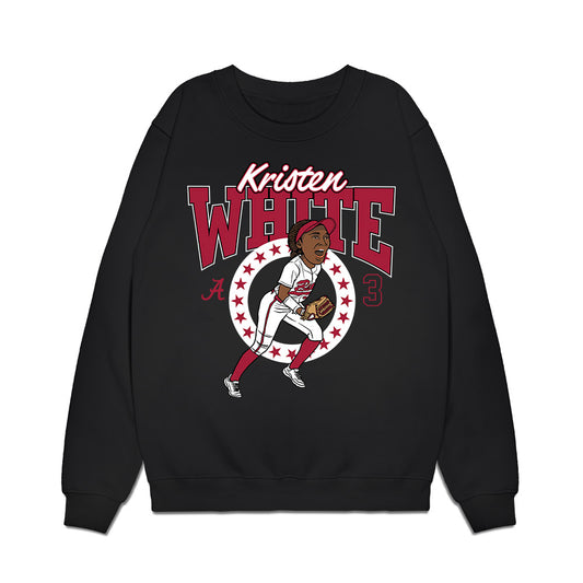 Alabama - NCAA Softball : Kristen White - Caricature Premium Crewneck Sweatshirt-0
