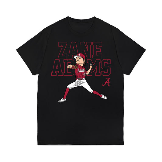 Alabama - NCAA Baseball : Zane Adams - Caricature Premium T-Shirt-0