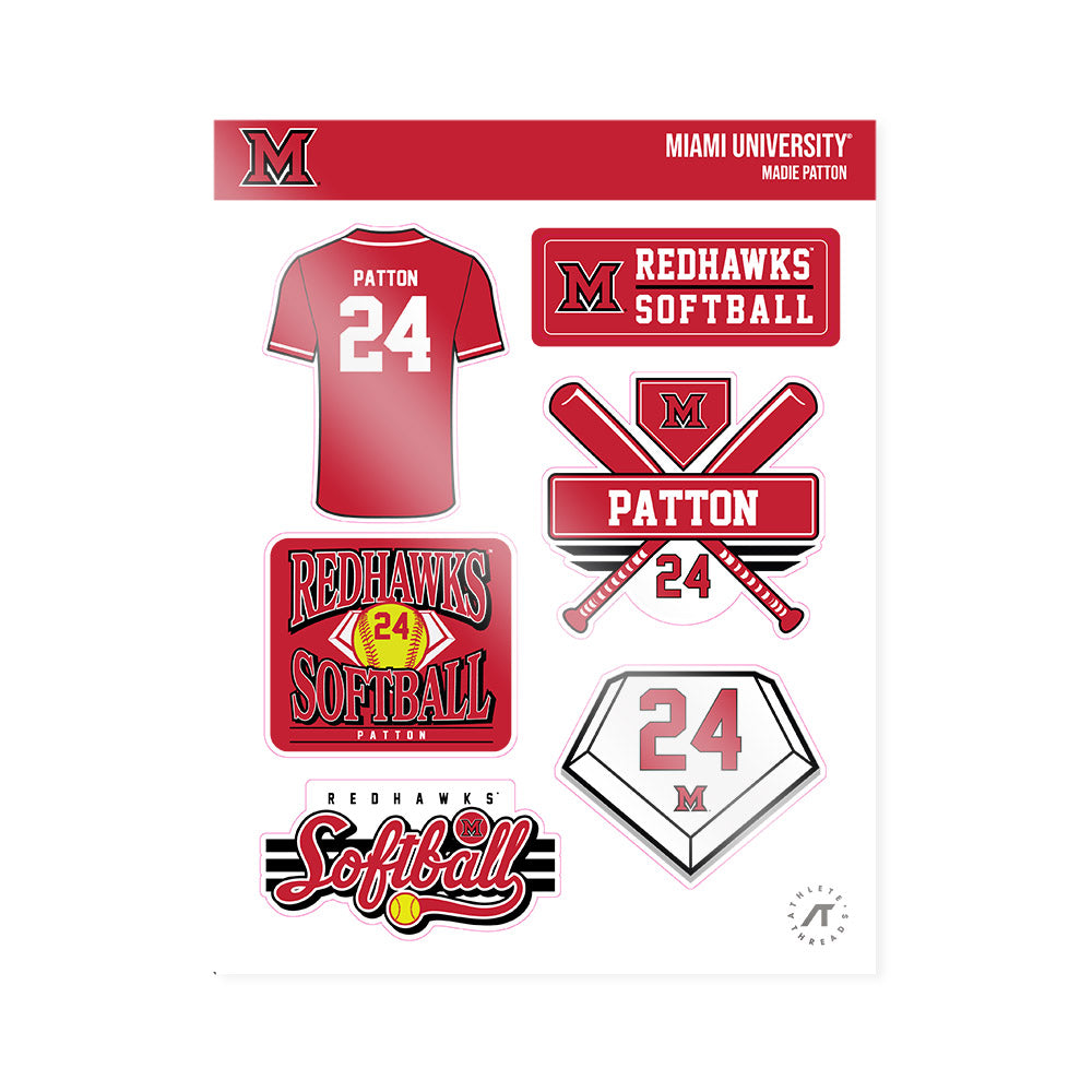 Miami of Ohio - NCAA Softball : Madie Patton - Sticker Sheet-0