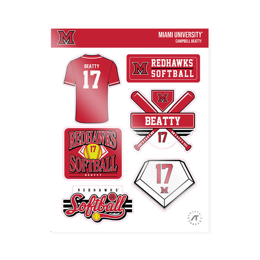 Miami of Ohio - NCAA Softball : Campbell Beatty - Sticker Sheet-0