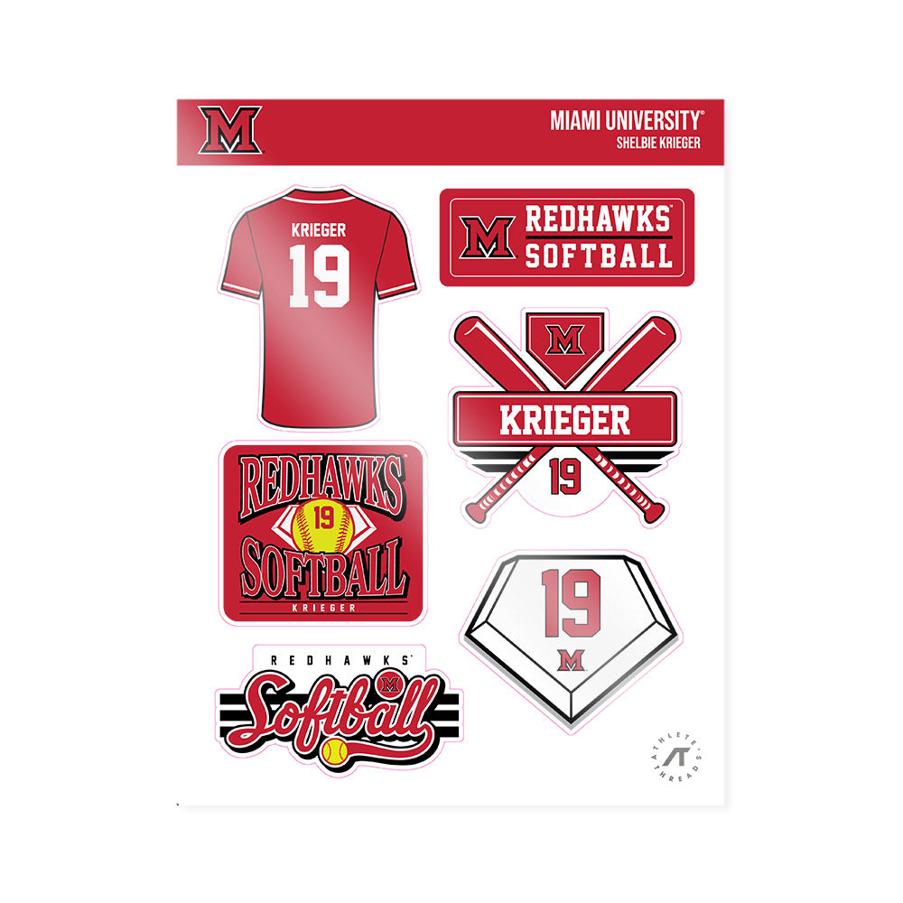 Miami of Ohio - NCAA Softball : Shelbie Krieger - Sticker Sheet-0