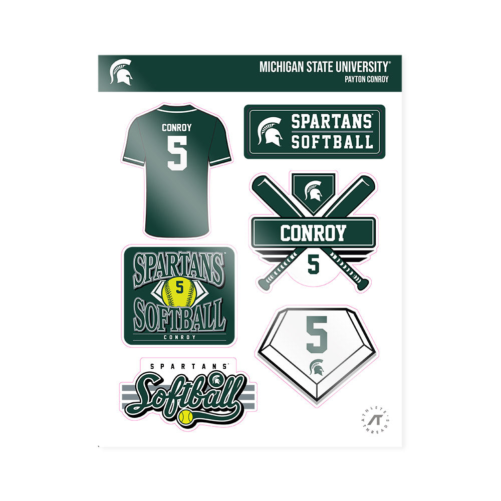 Michigan State - NCAA Softball : Payton Conroy - Sticker Sheet-0