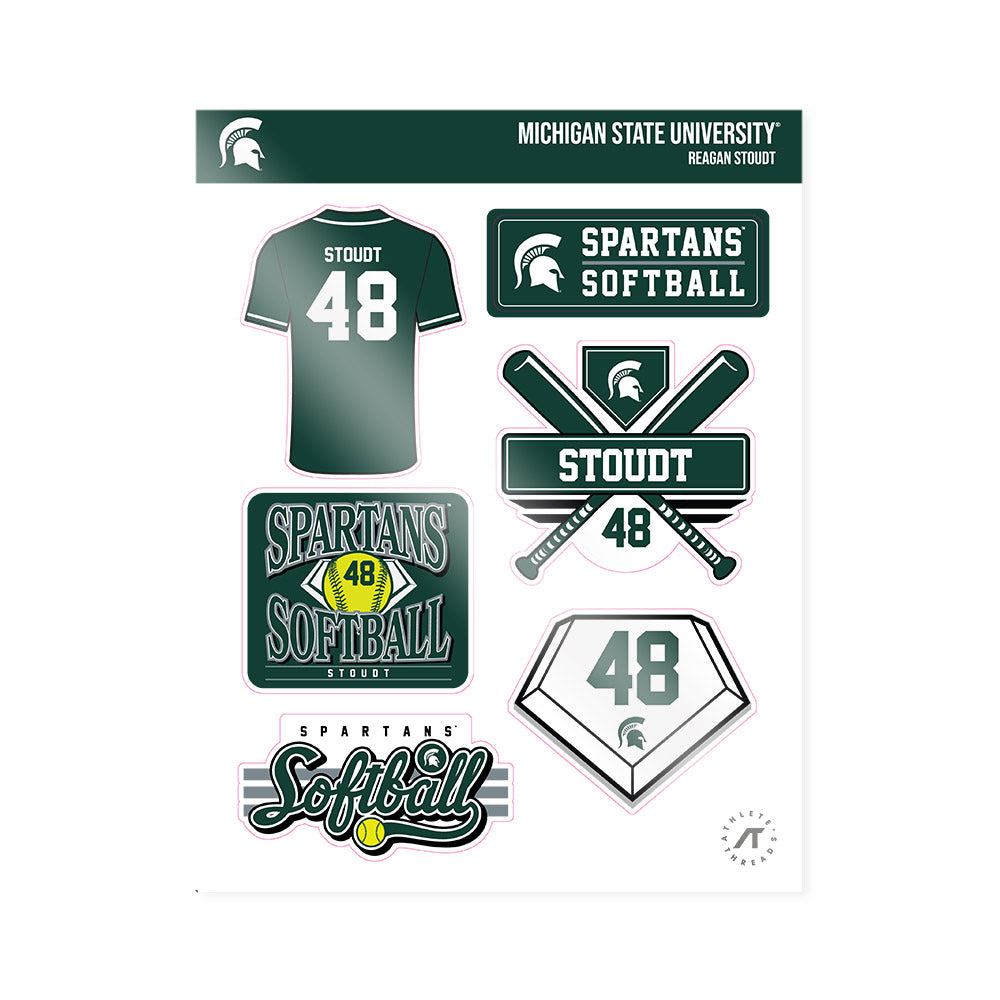 Michigan State - NCAA Softball : Reagan Stoudt - Sticker Sheet-0
