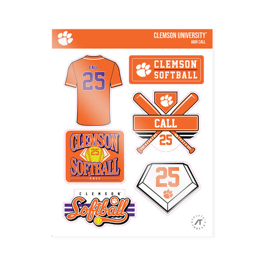 Clemson - NCAA Softball : Abbi Call - Sticker Sticker Sheet-0