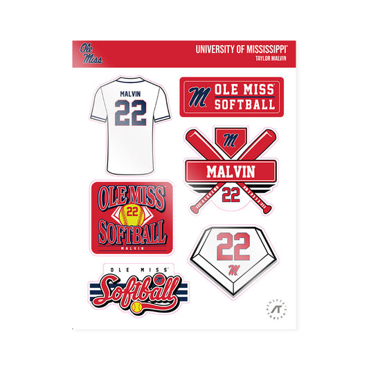Ole Miss - NCAA Softball : Taylor Malvin - Sticker Sheet-0