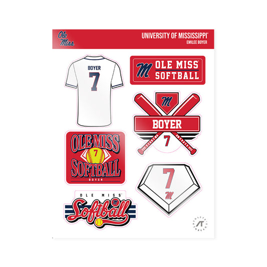 Ole Miss - NCAA Softball : Emilee Boyer - Sticker Sheet-0