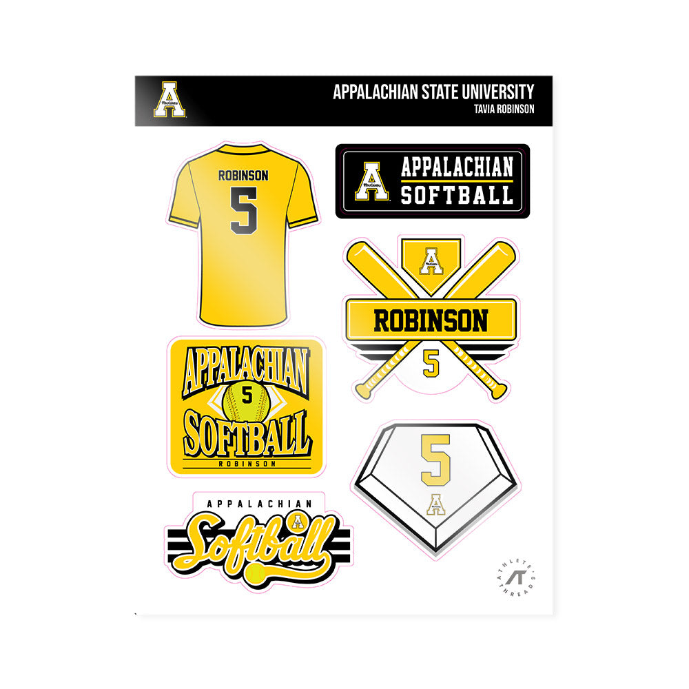 App State - NCAA Softball : Tavia Robinson - Sticker Sheet-0