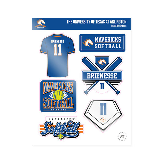 Texas Arlington - NCAA Softball : Paris Brienesse - Sticker Sheet-0