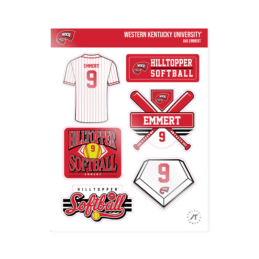 Western Kentucky - NCAA Softball : Ava Emmert - Sticker Sheet-0